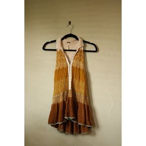 Free People Collared Knit Tank
